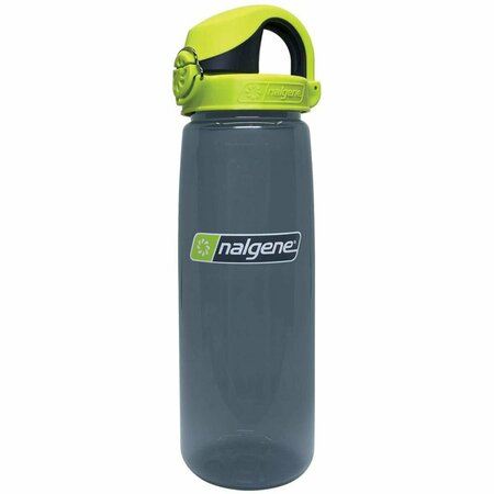 NALGENE OTF Sustain Water Bottle - Charcoal with Lime Cap 342746